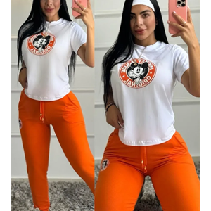 Conjunto Deportivo Jogger Mickey Naranja