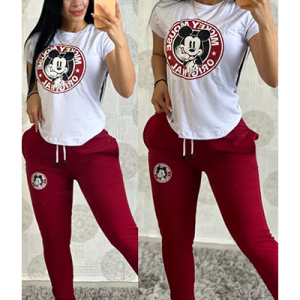 Conjunto Deportivo Jogger Mickey Vino Tinto
