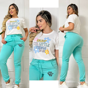 Conjunto Para Mujer Jogger y Blusón Enjoy Verde