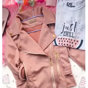 Chaqueta Para Mujer en Gamuza Rosada