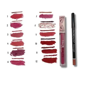 Kit labial + delineador mate de larga duración-1140