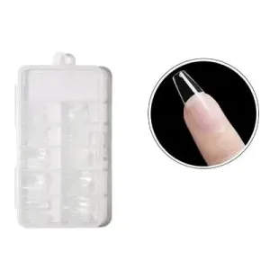 Kit x100 uñas postizas transparentes-1140