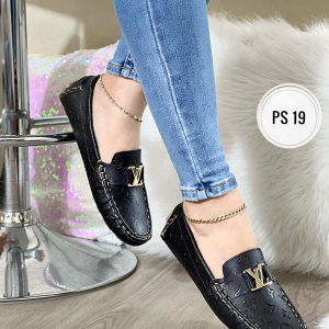 Mocasines Para Mujer Negros LV