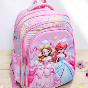 Morral Escolar Para Niña Princesas Cream