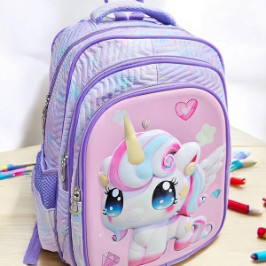 Morral Escolar Para Niña Unicornio Cream