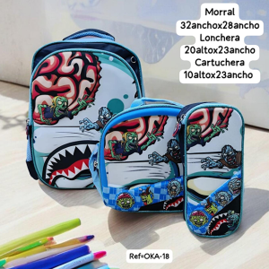 Morral Escolar Para Niño Zombi