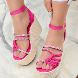 Sandalias Rosadas con brillantes