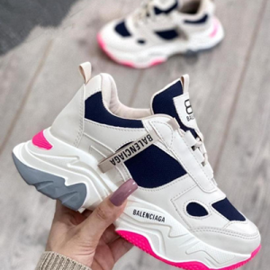 Tenis Para Mujer Balenciaga Rosa y Gris Azul