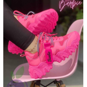 Tenis Para Mujer Barbie Tractor Rosa
