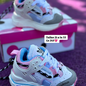 Tenis Para Niña Adidas Rosado Azul