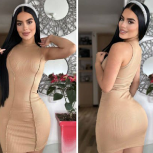 Vestido Para Mujer Beige Snow