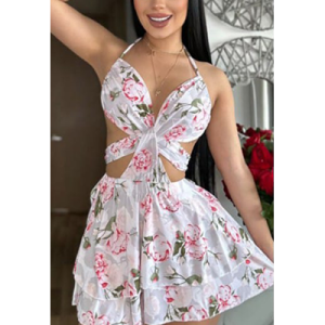 Vestido Para Mujer Flower White