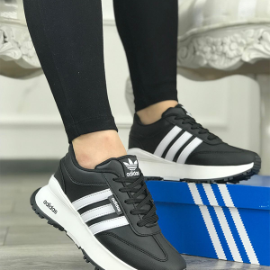 Zapatillas Para Mujer Adidas Negras Franjas Blancas