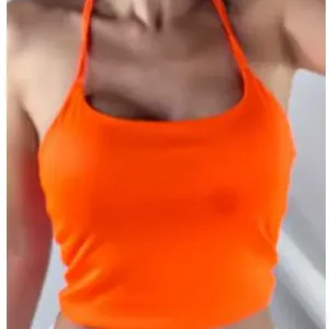 Blusa Tela Polilicra Tirante Naranja