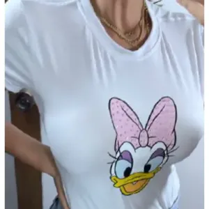 Camiseta Para Mujer Blanca Donal