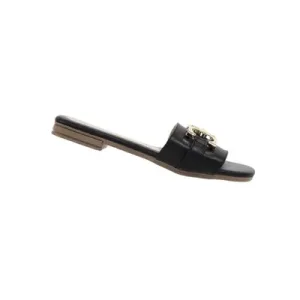 Sandalias Para Mujer Negro Dorado